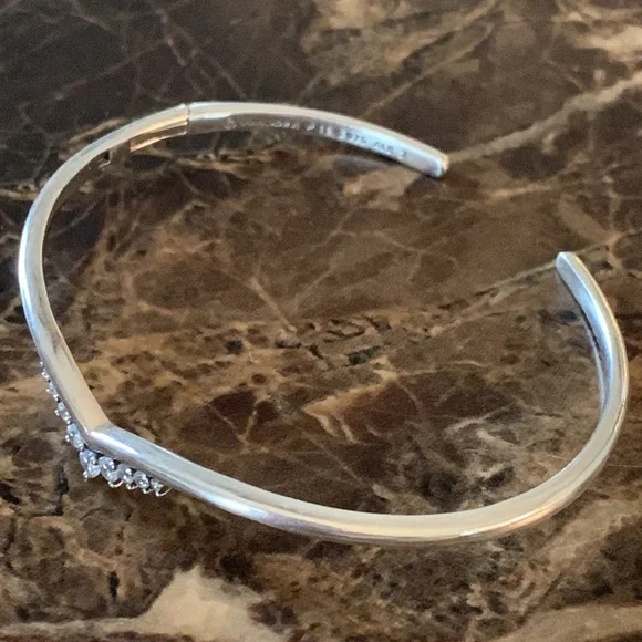 Authentic Pandora Tiara Wishbone Open Bangle Bracelet S925 ALE - Picture 3 of 7